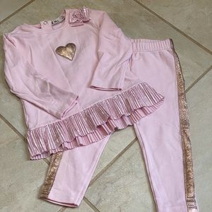 Baby girl pink Italian matching set
